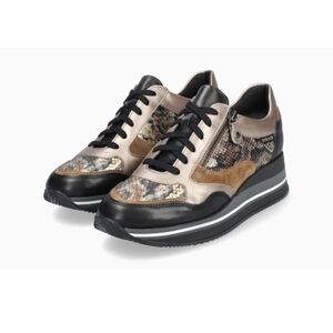 Mephisto Olimpia Sneakers Metallic Snakeskin Leather Suede Comfort